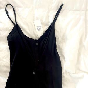 NWT Grade and Gather black linen midi dress